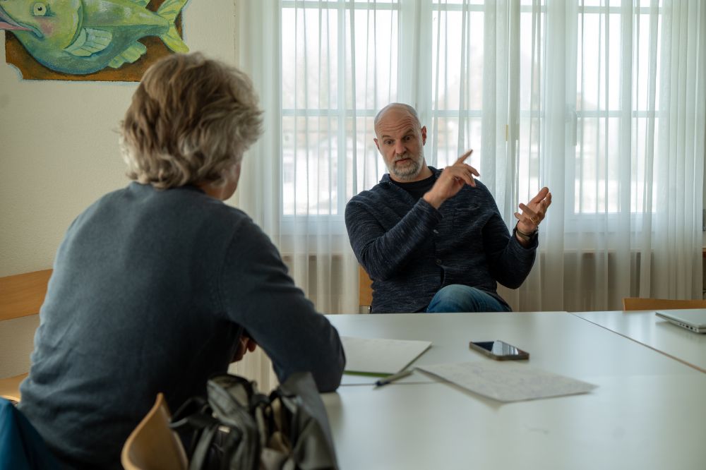 Marc Reichert lors de l’entretien organisé pour ce blog à la prison d’Hindelbank 